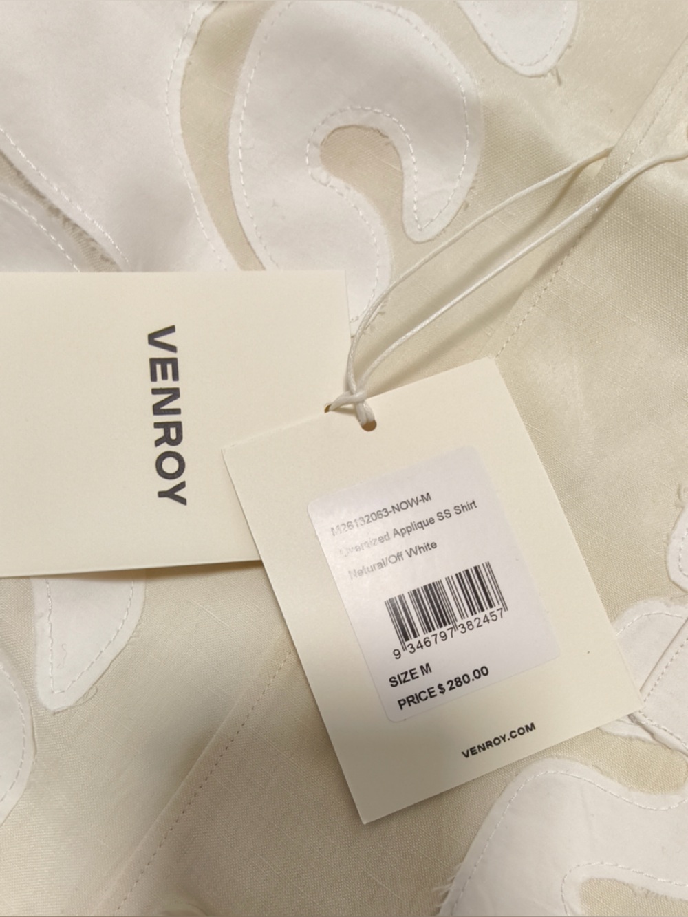 NWT* Venroy Oversized Applique Short Sleeve Shirt - Picture 7 of 8